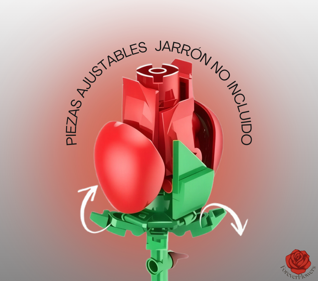 Ramo de rosas de bloque de construcción decorativo