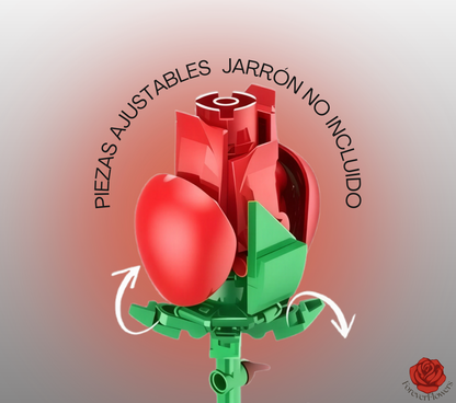 Ramo de rosas de bloque de construcción decorativo